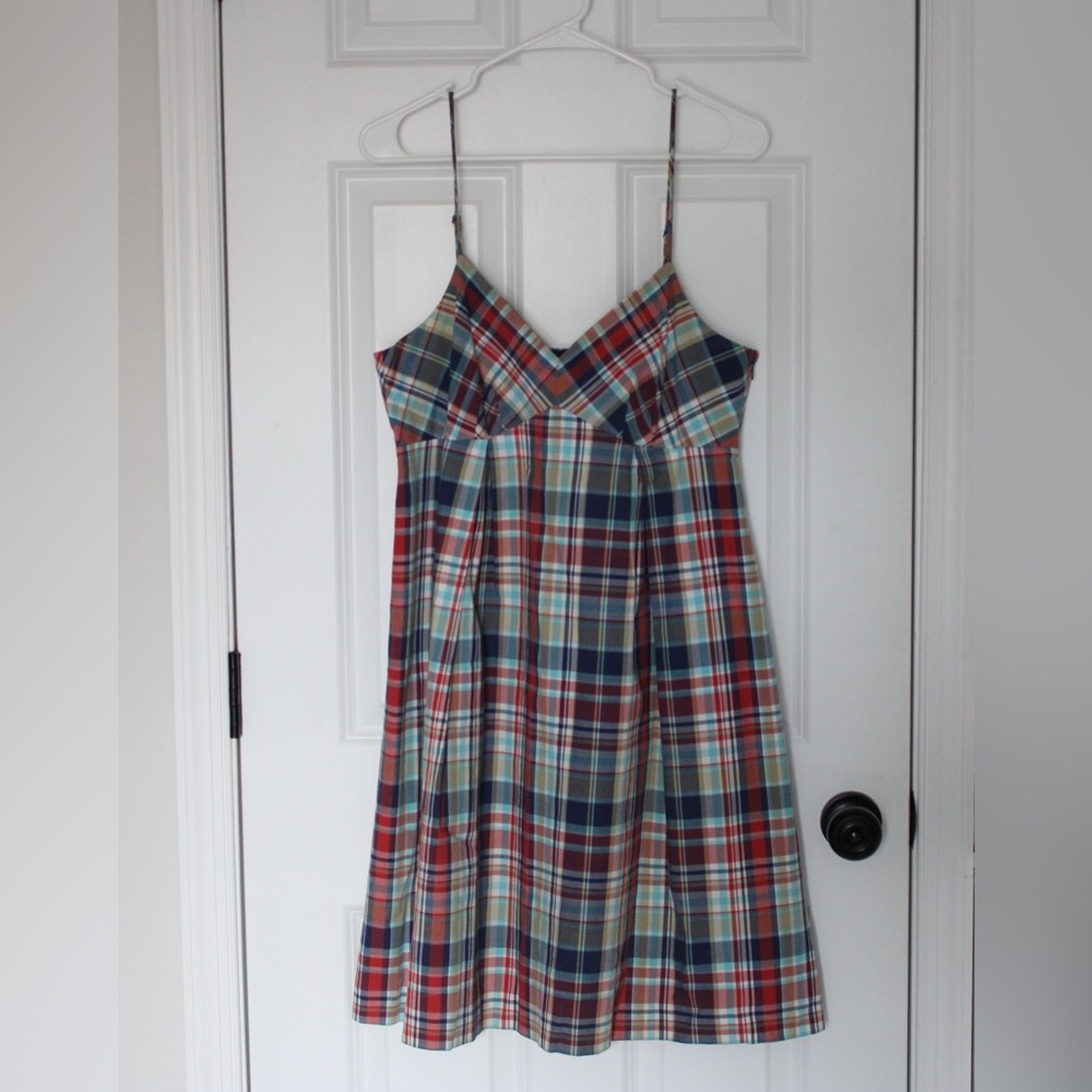 NAUTICA Plaid Cotton Sun Dress